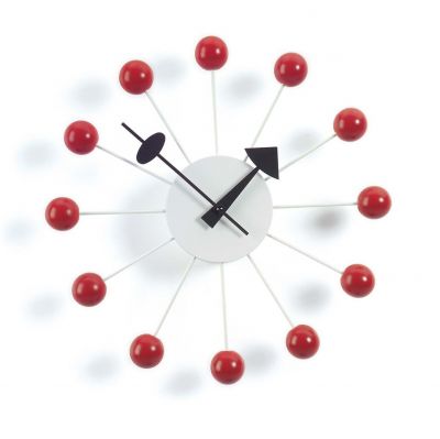 Ball Clock Wanduhr - rot Vitra